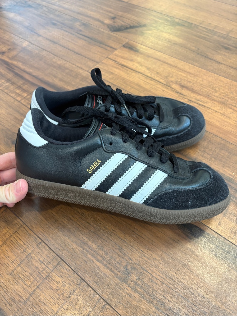 adidas Samba Classic Youth Soccer Shoes Size 4.5, Black/White